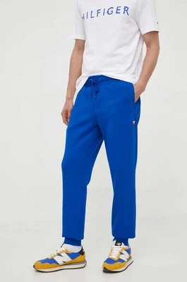 Tommy Hilfiger spodnie dresowe kolor granatowy gładkie