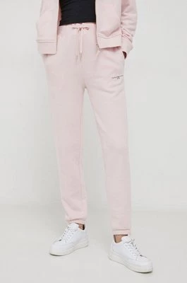 Tommy Hilfiger spodnie dresowe kolor różowy gładkie WW0WW38690