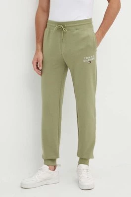 Tommy Hilfiger spodnie dresowe kolor zielony melanżowe UM0UM02880