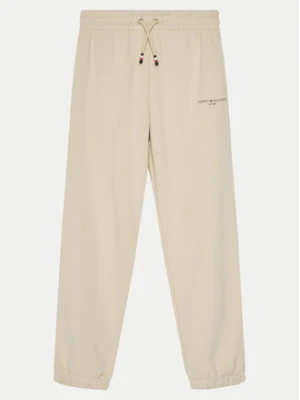 Tommy Hilfiger Spodnie dresowe KS0KS00596 Beżowy Regular Fit