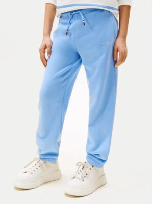 Tommy Hilfiger Spodnie dresowe KS0KS00596 Błękitny Regular Fit