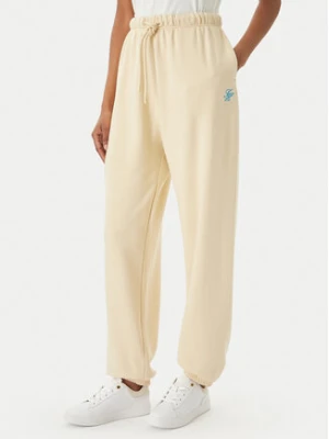 Tommy Hilfiger Spodnie dresowe Logo Embroidery WW0WW49706 Beżowy jasny Regular Fit