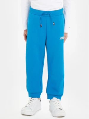 Tommy Hilfiger Spodnie dresowe Logo KB0KB08650 Niebieski Regular Fit