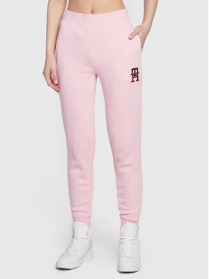 Tommy Hilfiger Spodnie dresowe Monogram Emb WW0WW37435 Różowy Regular Fit