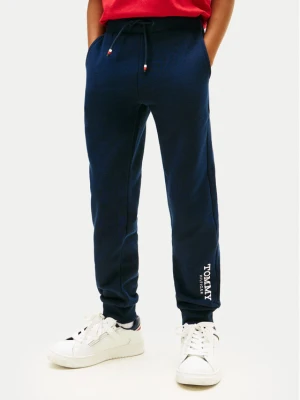 Tommy Hilfiger Spodnie dresowe Monotype Print KB0KB10167 D Granatowy Regular Fit