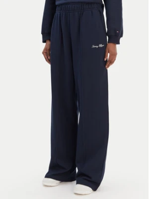 Tommy Hilfiger Spodnie dresowe Script WW0WW48784 Granatowy Relaxed Fit