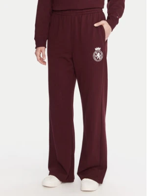 Tommy Hilfiger Spodnie dresowe UW0UW06081 Bordowy Wide Leg