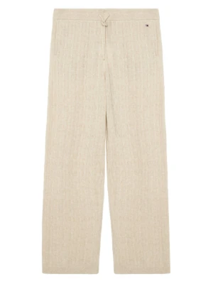 Tommy Hilfiger Spodnie dzianinowe UW0UW06631 Kremowy Relaxed Fit