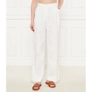 Tommy Hilfiger Spodnie | flare fit | z dodatkiem lnu