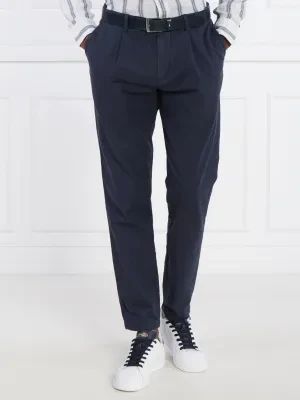 Tommy Hilfiger Spodnie HARLEM | Slim Fit | z dodatkiem lnu