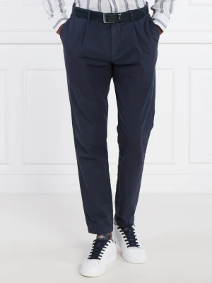 Tommy Hilfiger Spodnie HARLEM | Slim Fit | z dodatkiem lnu