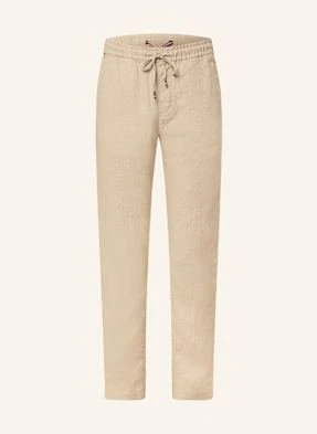 Tommy Hilfiger Spodnie Lniane W Stylu Dresowym Extra Slim Fit beige