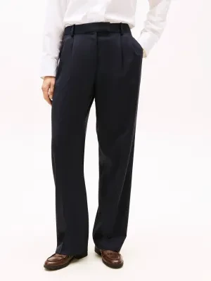 Tommy Hilfiger Spodnie | Loose fit | z dodatkiem wełny