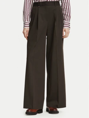 Tommy Hilfiger Spodnie materiałowe Blend WW0WW51898 Brązowy Wide Leg