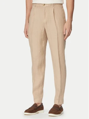 Tommy Hilfiger Spodnie materiałowe Smart Casual MW0MW42708 Beżowy ciemny Regular Fit