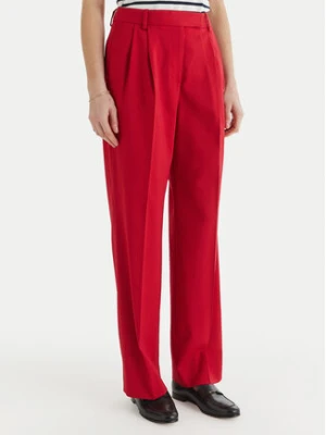 Tommy Hilfiger Spodnie materiałowe Timeless WW0WW48352 Czerwony Straight Fit