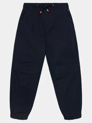 Tommy Hilfiger Spodnie materiałowe Woven Wide Pants KB0KB08703 Niebieski Regular Fit