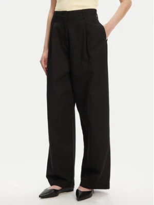 Tommy Hilfiger Spodnie materiałowe WW0WW45780 Czarny Wide Leg