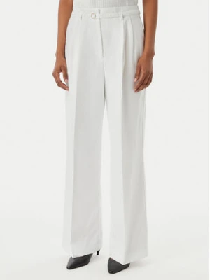 Tommy Hilfiger Spodnie materiałowe WW0WW48884 Biały Wide Leg