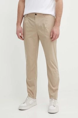 Tommy Hilfiger spodnie męskie kolor beżowy dopasowane MW0MW34891
