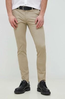 Tommy Hilfiger spodnie męskie kolor beżowy proste