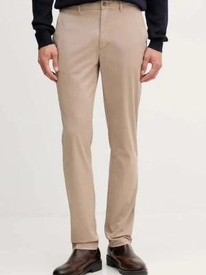 Tommy Hilfiger spodnie męskie kolor beżowy proste MW0MW25964