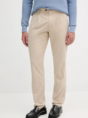 Tommy Hilfiger spodnie męskie kolor beżowy w fasonie chinos MW0MW40699