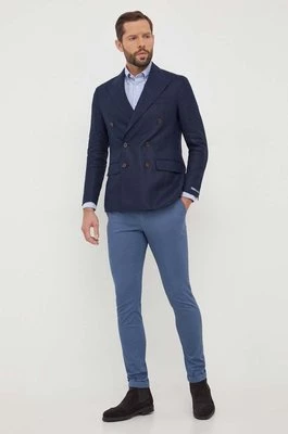 Tommy Hilfiger spodnie męskie kolor niebieski w fasonie chinos