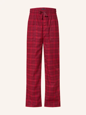 Tommy Hilfiger Spodnie Od Piżamy Z Flaneli rot