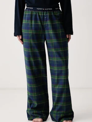 Tommy Hilfiger spodnie piżamowe damskie bawełniane granatowy