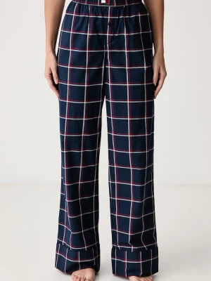 Tommy Hilfiger spodnie piżamowe damskie bawełniane granatowy