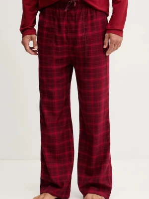 Tommy Hilfiger spodnie piżamowe męskie kolor bordowy wzorzysta UM0UM03668