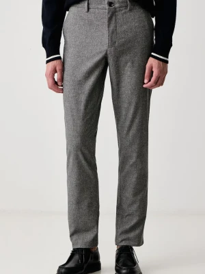 Tommy Hilfiger spodnie slim fit męskie z bawełną szary