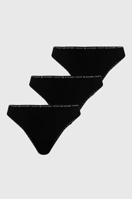 Tommy Hilfiger Stringi (3-pack) kolor czarny UW0UW02824