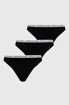 Tommy Hilfiger Stringi (3-pack) kolor czarny UW0UW02829