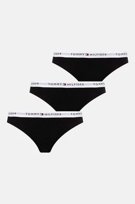 Tommy Hilfiger stringi 3-pack kolor czarny UW0UW05530