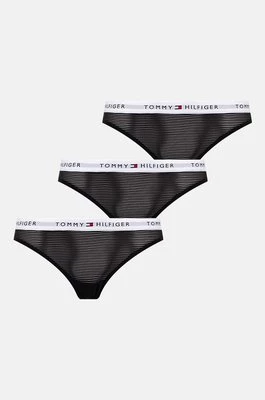 Tommy Hilfiger stringi 3-pack kolor czarny UW0UW05532