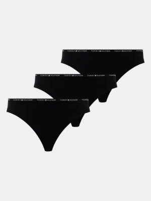 Tommy Hilfiger stringi 3-pack kolor czarny UW0UW05756