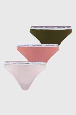 Tommy Hilfiger stringi 3-pack kolor różowy UW0UW04894