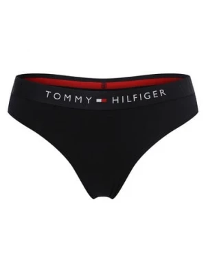 Tommy Hilfiger Stringi Kobiety Bawełna niebieski jednolity,