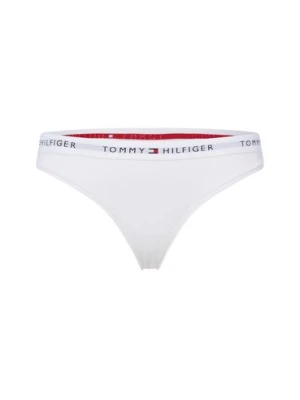 Tommy Hilfiger Stringi Kobiety Dżersej biały jednolity, S/M