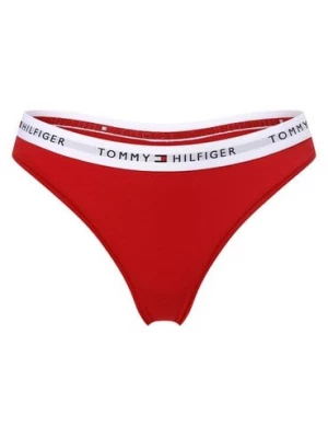 Tommy Hilfiger Stringi Kobiety Dżersej czerwony jednolity,