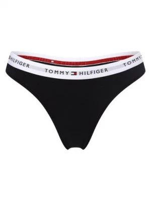 Tommy Hilfiger Stringi Kobiety Dżersej niebieski jednolity,