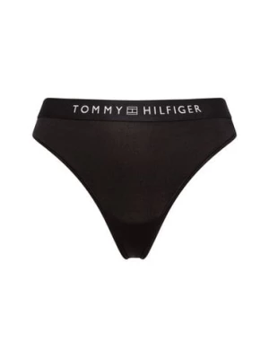 Tommy Hilfiger Stringi Kobiety Sztuczne włókno czarny jednolity,