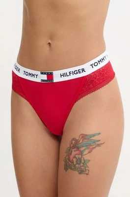 Tommy Hilfiger stringi kolor czerwony z koronki UW0UW05619