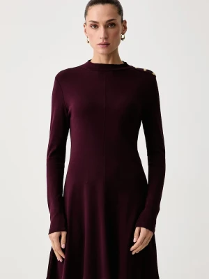 Tommy Hilfiger sukienka bawełniana bordowy