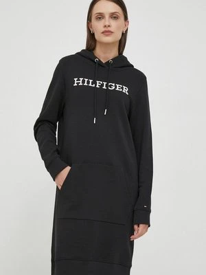 Tommy Hilfiger sukienka bawełniana kolor czarny mini oversize WW0WW40344