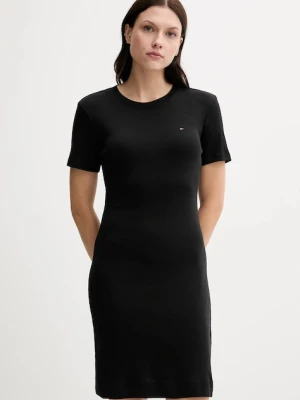 Tommy Hilfiger sukienka bawełniana kolor czarny mini rozkloszowana WW0WW42721