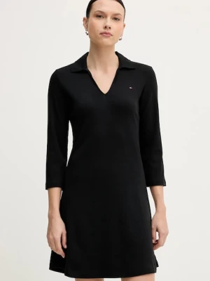Tommy Hilfiger sukienka bawełniana kolor czarny mini rozkloszowana WW0WW47868