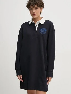 Tommy Hilfiger sukienka bawełniana kolor granatowy mini oversize WW0WW42914